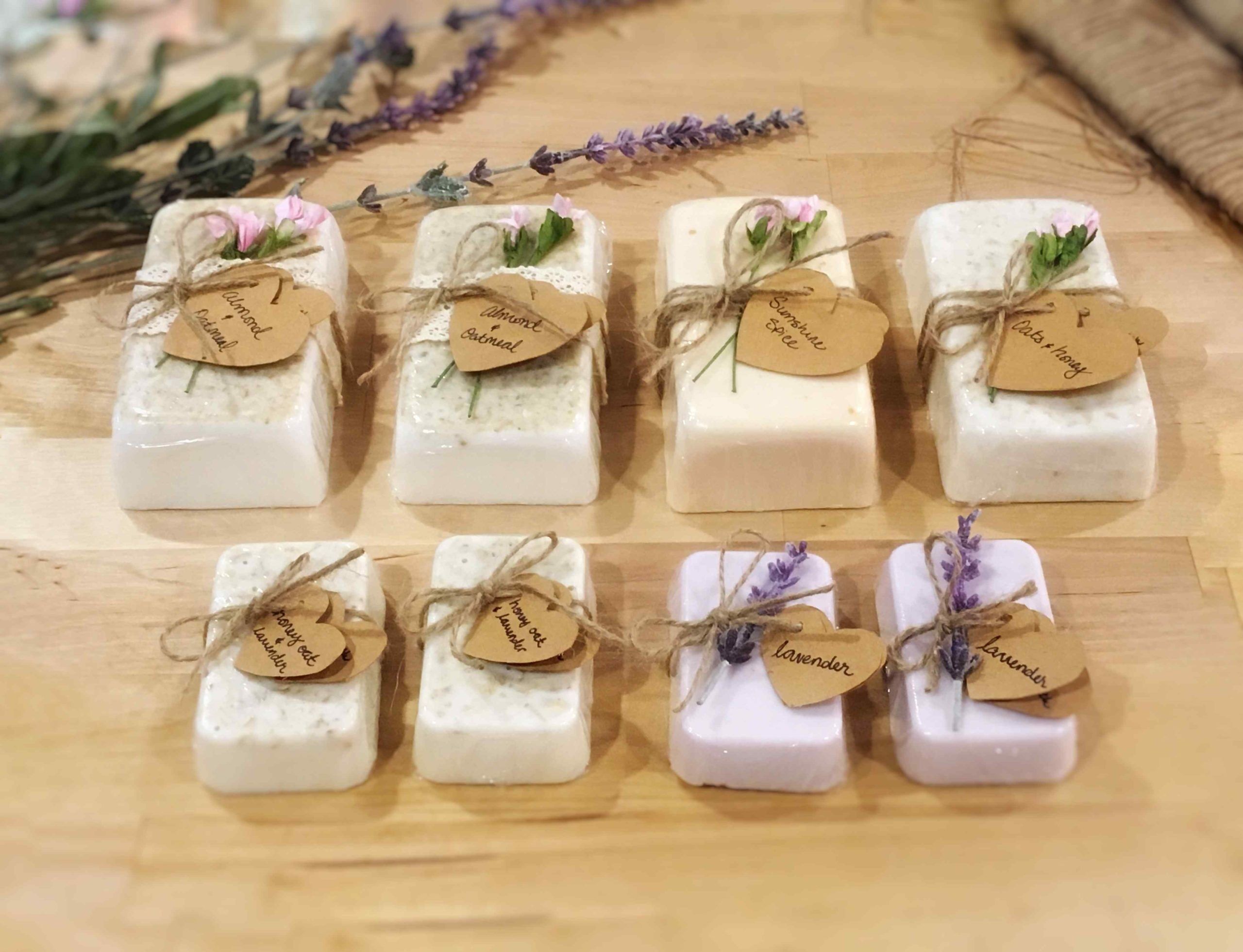 Natural Artisan Handmade Gift Basket Bar Soap Set