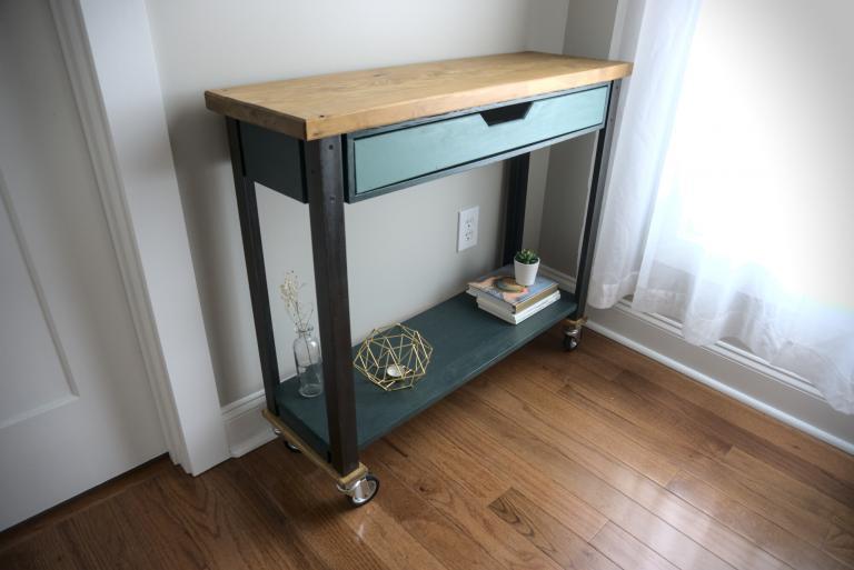 Beautiful Modern Industrial TV Cart Ivy&Iron